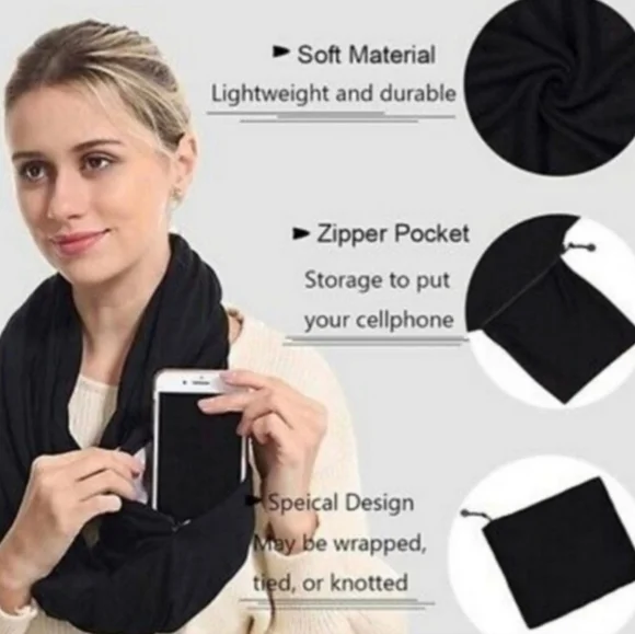 Beyond Yoga Hidden Pocket Infinity Scarf - Picture 3 of 3